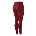 thumbnail image 1 of SELONE Full Length Leggings for Women Mid Waist Plus Size with Pockets 2 Packs Curvy Slim Casual Long Workout Pants for Work out Pull on Solid Yoga Lightweight Wine S Breathable Butt Lift Gym Clothes, 1 of 8