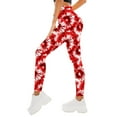 thumbnail image 1 of SELONE Full Length Leggings Workout Mid Waist Plus Size Gym Leggings Summer Pants Curvy Slim Casual Long Vacation Pants Pull on Soft Yoga Lightweight Comfy Red M Cute Breathable Beach Pants, 1 of 5