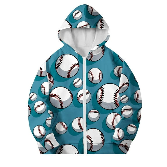 SELONE Girls Hooded Sweatshirt Jacket with Pockets Hooded Lightweight Zipper Long Sleeve Fall Winter Coats Blue 5 Years