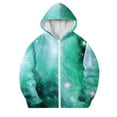 thumbnail image 1 of SELONE Girls Hooded Sweatshirt Jacket with Pockets Hooded Lightweight Zipper Long Sleeve Fall Winter Coats Green 11 Years, 1 of 5