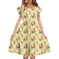 thumbnail image 1 of SELONE Girls Summer Dress Easter Flutter Sleeve Dresses Crew Neck Midi Summer Sundress Bunny Cute Hoilday Outfits, 1 of 7