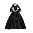 thumbnail image 1 of SELONE Graduation Dress for Women Semi Formal Dresses for Women Princess Vintage Lace Bell Sleeve Retro Party Cosplay Floor Length Gift for Wedding Guest Evening Party Graduation Birthday Black XXL, 1 of 7