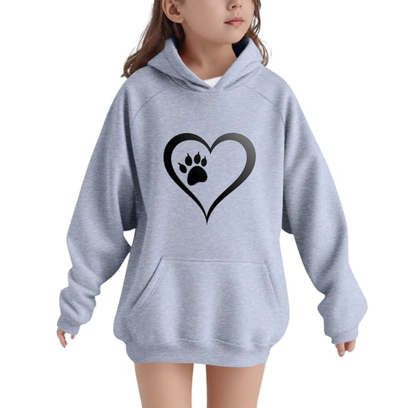 SELONE Graphic Hoodies for Teens Long Sleeve Sweatshirts Heart Pullover Fall Winter Fashion Outfits with Pockets
