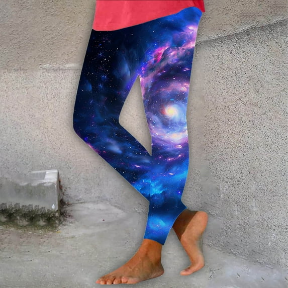 SELONE Gym Leggings for Women Plus Size Gym Leggings Elastic Waist Full Length Summer Pants Curvy Slim Casual Long Vacation Pants Pull on Yoga Lightweight Multicolor XL Breathable Beach Pants