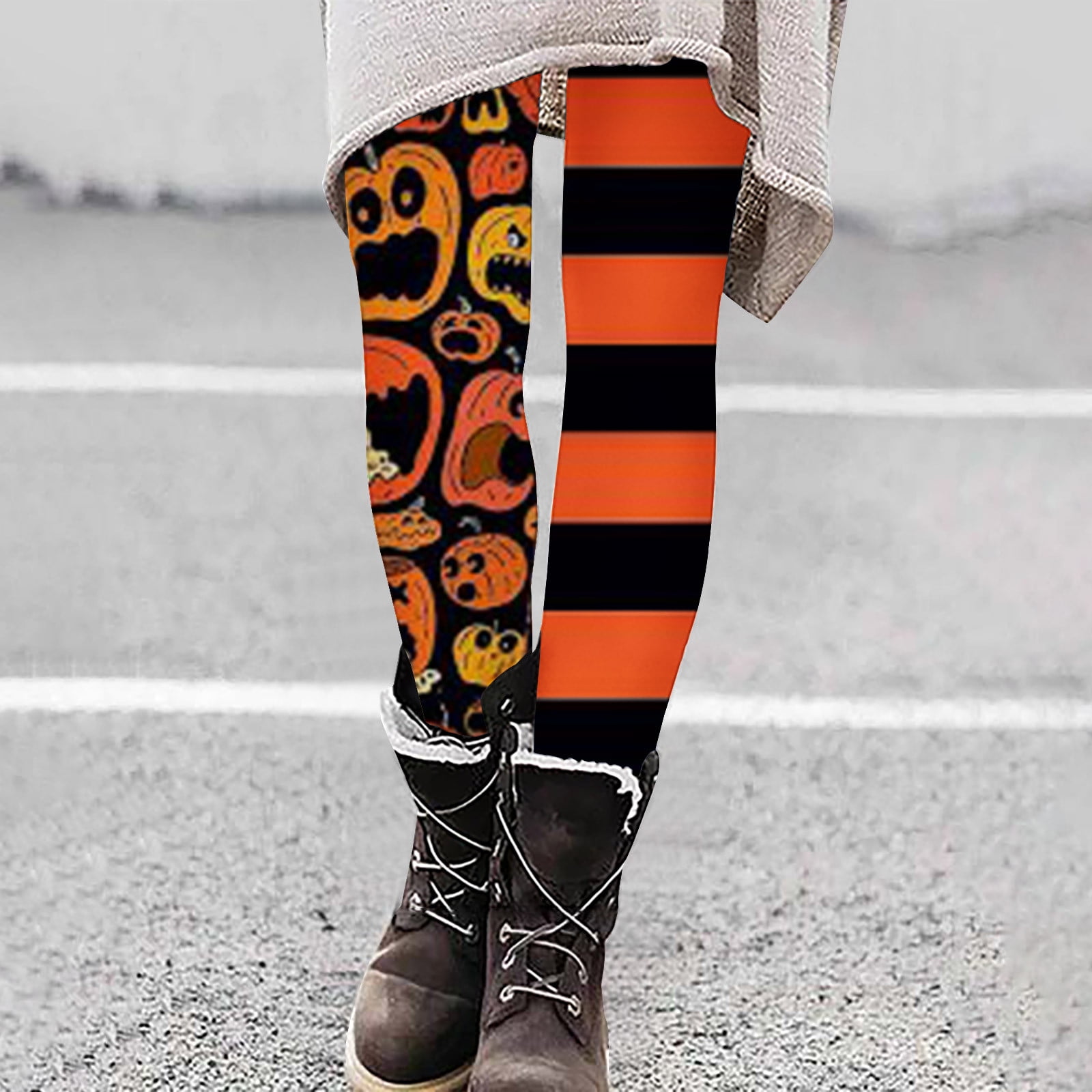SELONE Halloween Leggings for Women Slim Leg Athletic Leggings Mid Waist  Ankle Length Yoga Leggings Casual Gym Pants Pull On Trick Pumpkin Holiday  Outfit Holiday Trouser Streetwear Pants Clothes 