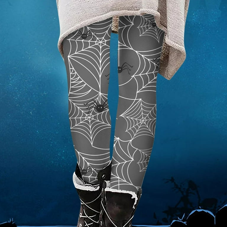 SELONE Halloween Leggings for Women Slim Leg Athletic Leggings Mid Waist  Ankle Length Yoga Leggings Casual Gym Pants Pull On Trick Spider Holiday  Outfit Holiday Trouser Streetwear Pants Clothes 