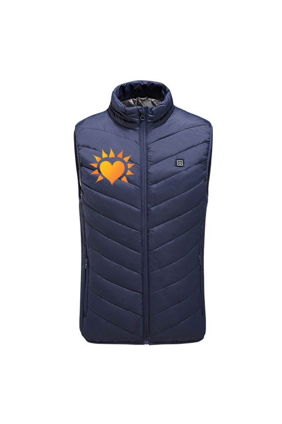 Heated Vests for Men Women 9 Zones 3 Heating Levels Cotton Jacket Sleeveless Printed Casual Coat Plus Size