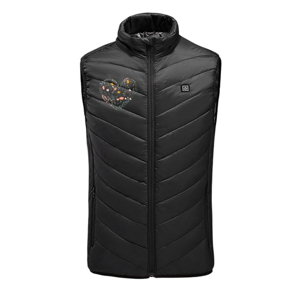 SELONE Heated Vests for Men Women 9 Zones 3 Heating Levels Cotton Jacket Sleeveless Printed Warm Coat Plus Size