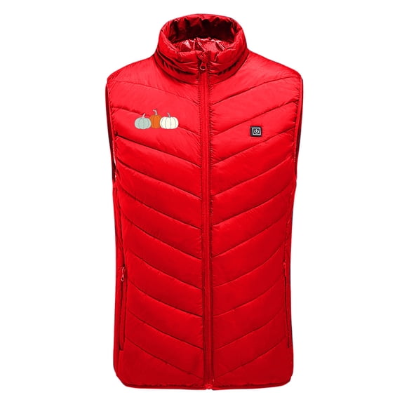 SELONE Heated Vests for Men Women 9 Zones 3 Heating Levels Fleece Jacket Sleeveless Printed Casual Coat Plus Size