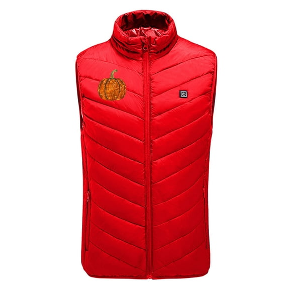 SELONE Heated Vests for Men Women 9 Zones 3 Heating Levels Fleece Jacket Sleeveless Printed Casual Coat Plus Size