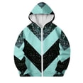 thumbnail image 1 of SELONE Hooded Jacket Kids with Pockets Hooded Lightweight Zipper Long Sleeve Fall Winter Coats Light Blue 11 Years, 1 of 4