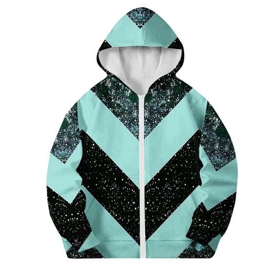 SELONE Hooded Jacket Kids with Pockets Hooded Lightweight Zipper Long Sleeve Fall Winter Coats Light Blue 11 Years