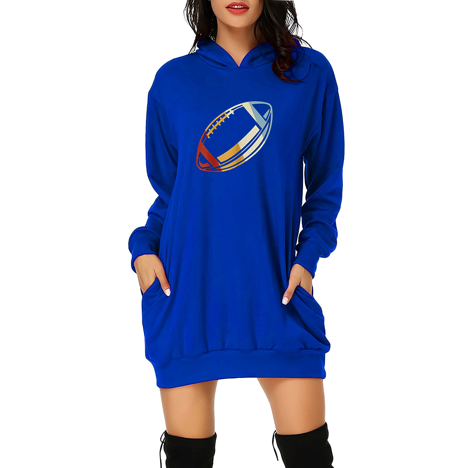 SELONE Hooded Long Sweatshirt Dress Vacation Dresses Long Sleeve Tshirt Dress Casual Dress Mini
