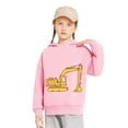 thumbnail image 1 of SELONE Hoodie Toddler Boy Long Sleeve Hooded Sweatshirts Ribbed Cuffs Excavator Print Pullover Outdoor Clothes 2-7T, 1 of 6