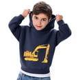 thumbnail image 1 of SELONE Hoodie Toddler Boy Long Sleeve Hooded Sweatshirts Ribbed Cuffs Excavator Print Pullover Outdoor Clothes 2-7T, 1 of 6