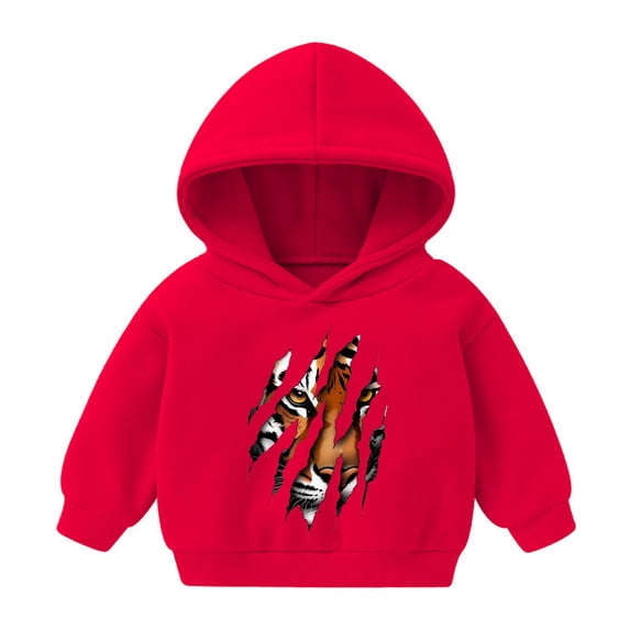 SELONE Hoodie Toddler Boy Long Sleeve Layering Top Comfy Cheetah Print Pullover Casual Cozy Clothes Gift for Boys 2-7T