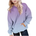 thumbnail image 1 of SELONE Hoodies for Teen Girls Trendy Long Sleeve Hooded Sweatshirts Gradient Pullover Outdoor Wear with Pockets 5-15Y, 1 of 5