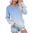 thumbnail image 1 of SELONE Hoodies for Women Pullover Sweatshirts Pockets Long Sleeved Drop Shoulder Printed Tops Casual Clothes, 1 of 5