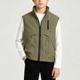 thumbnail image 1 of SELONE Jacket Vest for Boys Full Zipper Jackets Collared Sleeveless Vest Top Fall Casual Outerwear Outfits 3-12Y, 1 of 7
