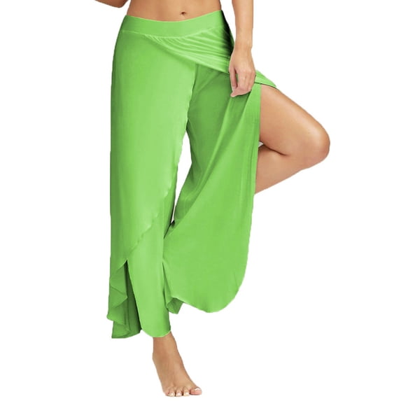 SELONE Jeggings for Women Long Length Casual Yogalicious Summer Wide Leg Utility Dressy Everyday Soft Capris Leggings for Women Capri Jeggings for Women Athletic Leggings for Women 37-Green M