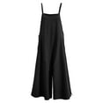 thumbnail image 1 of SELONE Jumpsuits for Women Casual Casual Long Sleeve Knit Loose Fit Long Pant Tube Top Ladies Travel Comfortable 2023 Vacation Flowy Rompers Womens Jumpers and Rompers Casual Solid Color Black S, 1 of 5