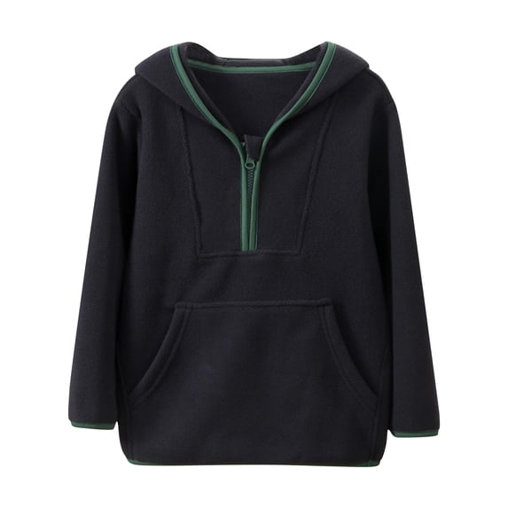 SELONE Kids Hooded Jackets with Pockets Hooded Fleece Mid Weight Windproof Zipper Solid Long Sleeve Fall Winter Coats Dark Gray 6 Years