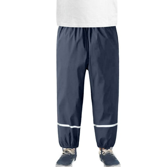 SELONE Kids Rain Pants Toddler Rain Pants Breathable Children’s Kids Rain Dungarees Mud Trousers Waterproof For Girls Boys for Rainy Days Dark Blue 86