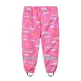 thumbnail image 1 of SELONE Kids Rainwear Rain Gear for Kids 2-10T Printed Long Pant Childrens Rain Pants Boys Girls Cartoon Trousers Raincoat Split Pants, Student Outdoor Assault Pants for Rainy Days Hot Pink 2-3 Years, 1 of 8