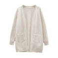 thumbnail image 1 of SELONE Kids Sweater Jacket with Pockets Button Solid Long Sleeve Fall Winter Coats Beige 3 Years, 1 of 8