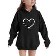 thumbnail image 1 of SELONE Kids Sweatshirts Pullover Long Sleeve Sweatshirt Heart Print Hoodies Fall Winter Warm Clothes with Pockets 5-15Y, 1 of 6