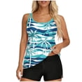 thumbnail image 1 of SELONE Ladies Swimsuits for Older Women Two Piece Slimming Tankini Swimwear Bottoms Modest Hawaiian Bathing Suits, 1 of 7