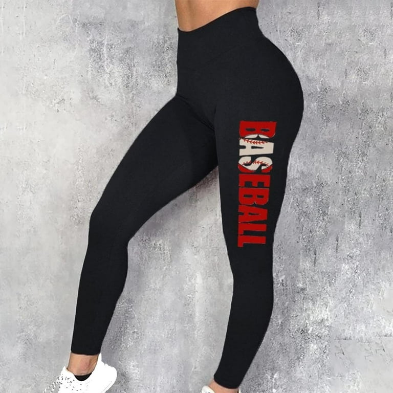 SELONE Leggings for Women Butt Lift High Waist High Rise Casual Printed  Long Pant Fashion Stretch Leggings Fitness Running Gym Sports Full Length  Active Pants for Everyday Wear Running Work Black S 