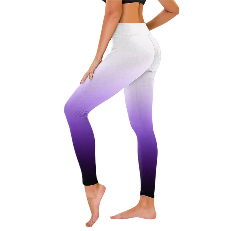 SELONE Leggings for Women Plus Size Fitted Printed Yoga Long Pant 's  Stretch Leggings Fitness Running Gym Sports Full Length Active Pants Full  Length Pants for Everyday Wear Running Work Purple XL 