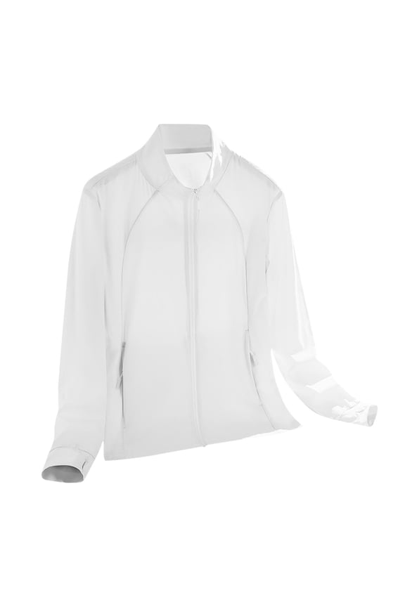 Lightweight UPF50+ Jacket Women Coat Ice Silk Long Sleeve Clothing Mock Neck Breathable Ice Silk Summer Outwear