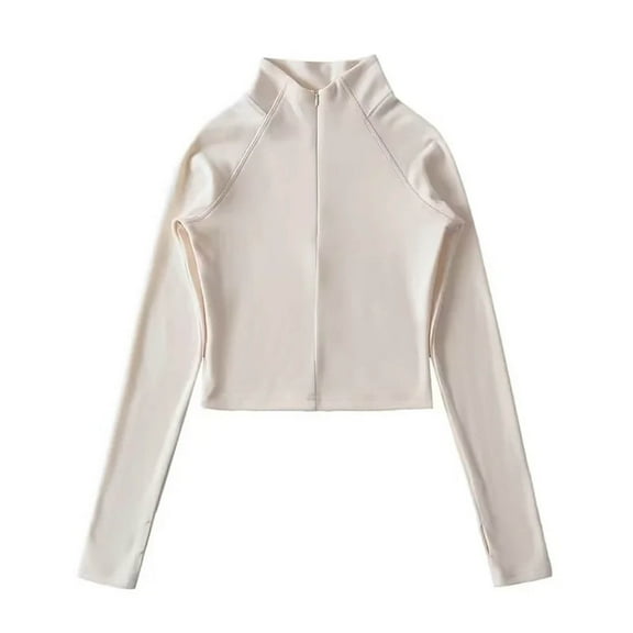 SELONE Long Sleeve Shirts for Women Thermal Dralon Pullover High Neck Tops Soild Tight Winter Underwear Clothes White