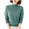 thumbnail image 1 of SELONE Long Sleeve Tops for Women Base Layer Sweaters High Neck Casual Pullover Soft Soild Underwear Green 2XL, 1 of 8