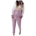 thumbnail image 1 of SELONE Lounge Sets for Women 2 Piece Outfits Pants Sets Tracksuit Sweatshirt Pants Sets Sport Long Sleeve Wear Casual Suit Sets 5-Purple S, 1 of 9