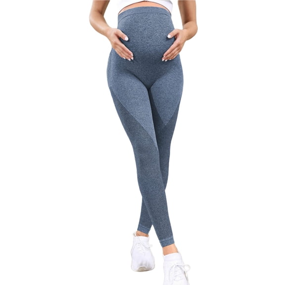 SELONE Maternity Leggings 3 Packs Stretchy Over The Belly Pants High Waisted Pants Breathable Bottoms