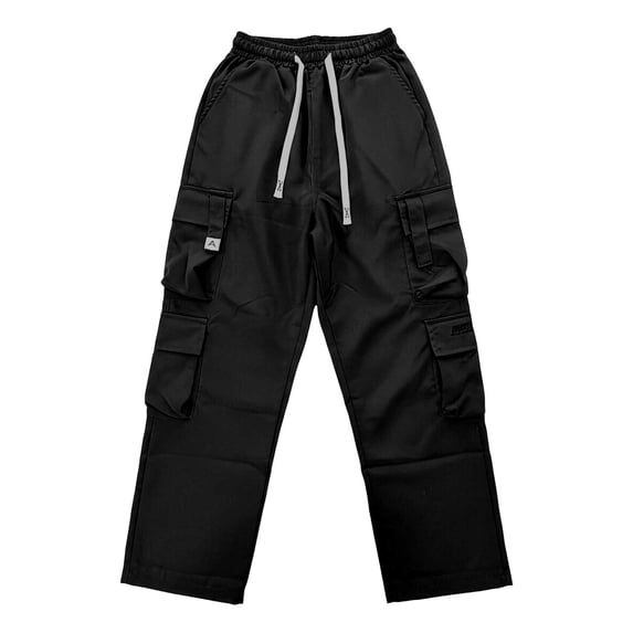 SELONE Men's Cargo Work Pants Straight Leg Trousers with Mult Pockets Heavy Duty Hiking Pants Outdoor Fall Clothes Black