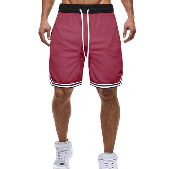 SELONE Mens Athletic Shorts Without Pockets Elastic Waist Short Pants Drawstring Breathable Shorts Soild Sportswear