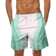 SELONE Mens Board Shorts No Liner Swim Trunks Drawstring Elastic Waist Color Block Bathing Suit Pockets Swimwear