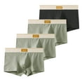 thumbnail image 1 of SELONE Mens Breathable Boxer Briefs Short Boxers Pouch Plus Size Bikini Trunks Daily Underwear 4 Pack Green 2XL, 1 of 2