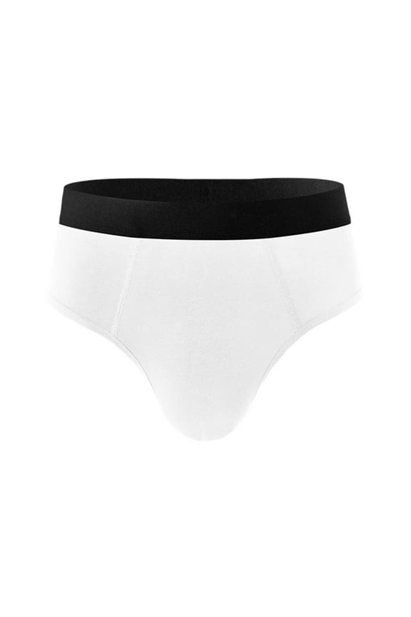 Mens Briefs Underwear Casual Breathable Bikini Elastic Waistband Pouch Everyday Wear White 2XL