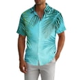 thumbnail image 1 of SELONE Mens Graphic T Shirts Button Down Short Sleeve Shirt Collared Hawaiian Shirts Tight Vacation Tee Multicolor 2XL, 1 of 5