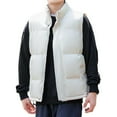 thumbnail image 1 of SELONE Mens Puffer Vests for Outdoors Zipper Hoodless Jacket with Pockets Sleeveless Tops Solid Warm Outerwear, 1 of 8