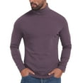 thumbnail image 1 of SELONE Mens Thermal Underwear Tops High Neck Undershirt Long Sleeve Pullover Soild Tight Winter Home Clothes Purple, 1 of 9