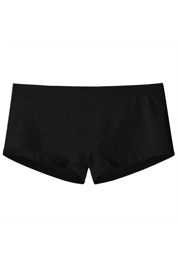Mens Underwear Boxer Briefs Short Boxers Pouch Bikini Trunks Elastic Waistband Everyday Wear Black 2XL