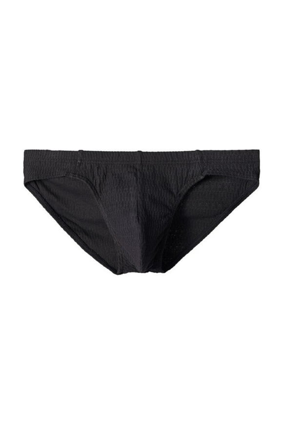 Mens Underwear Briefs Bikini Breathable Trunks Elastic Waistband Pouch Everyday Wear Black XL