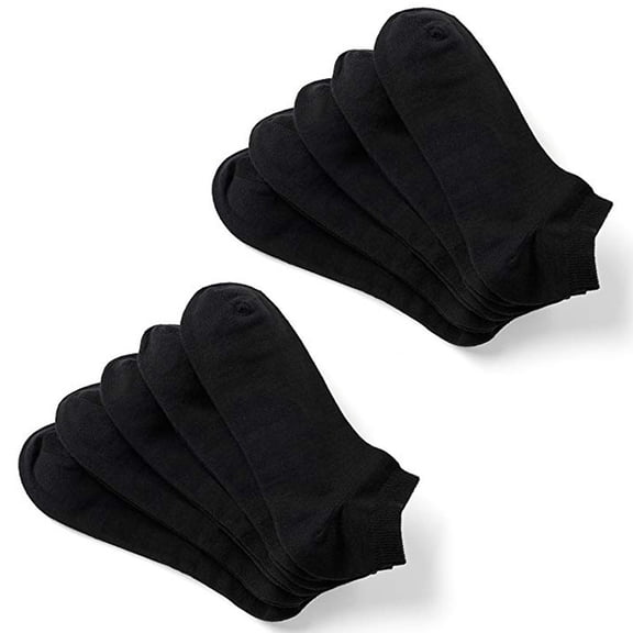 SELONE No Show Socks Men 10 Pairs Adult Mans Solid Color Cotton Tube Casual Sundress Sports Socks