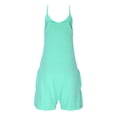 thumbnail image 1 of SELONE One Piece Jumpsuits for Women Sleeveless Spaghetti Strap Rompers Shorts Overalls Solid Outfits Green L, 1 of 4